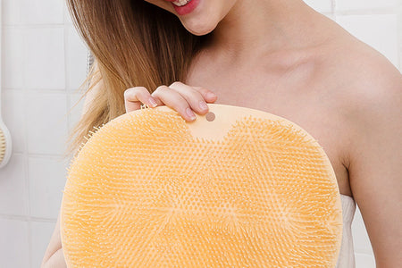 Silicone Exfoliating Bath Mat and Back Massage Brush