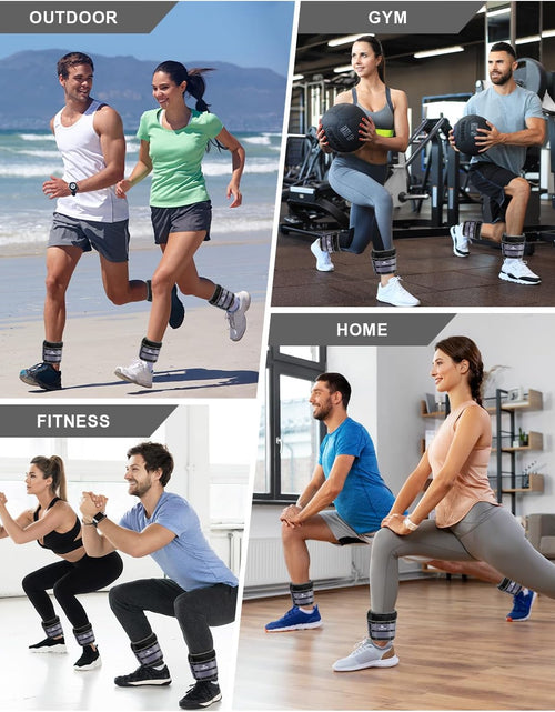 Load image into Gallery viewer, Adjustable Ankle Weights 1-3/4/5/6/8/10/12/15/20 LBS Pair with Removable Weight for Jogging, Gymnastics, Aerobics, Physical Therapy
