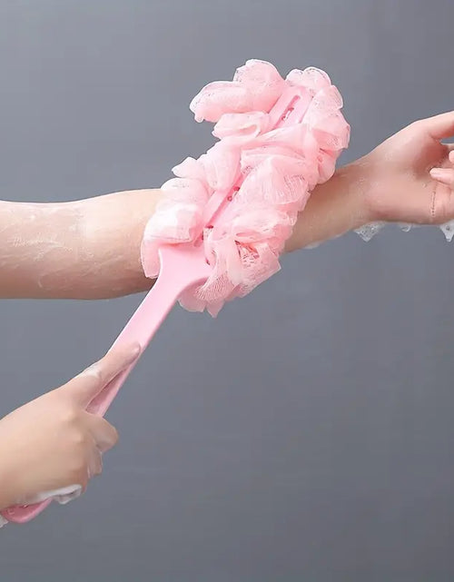 Load image into Gallery viewer, Long Handle Bath Brush and Loofah for Shower Use
