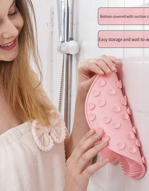 Load image into Gallery viewer, Silicone Exfoliating Bath Mat and Back Massage Brush
