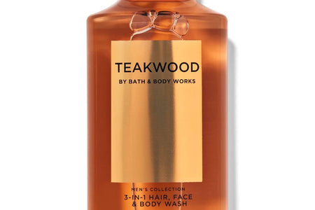 Bath & Body Works Teakwood Mens 3-IN-1 Hair & Body Wash 10 Oz. (Teakwood)