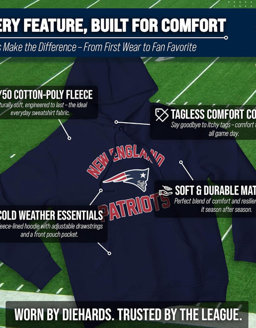 Load image into Gallery viewer, NFL Gameday Adult Hooded Sweatshirt, Pro Football Fleece Hoodie Pullover Sweatshirt
