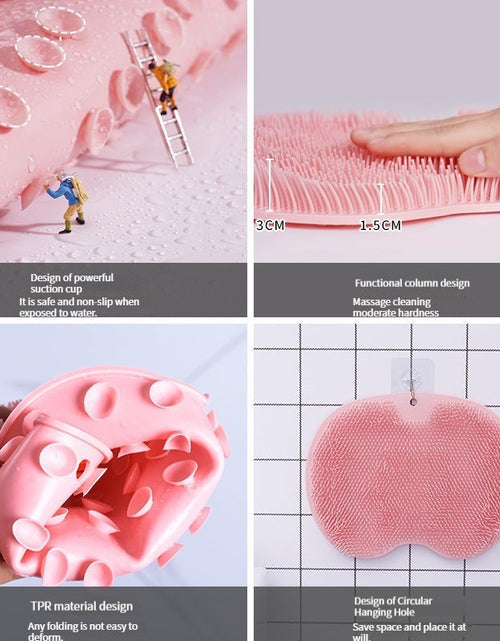Load image into Gallery viewer, Silicone Exfoliating Bath Mat and Back Massage Brush

