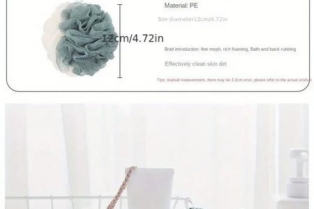 4pcs Two-Color Splicing Bath Balls for Body Care