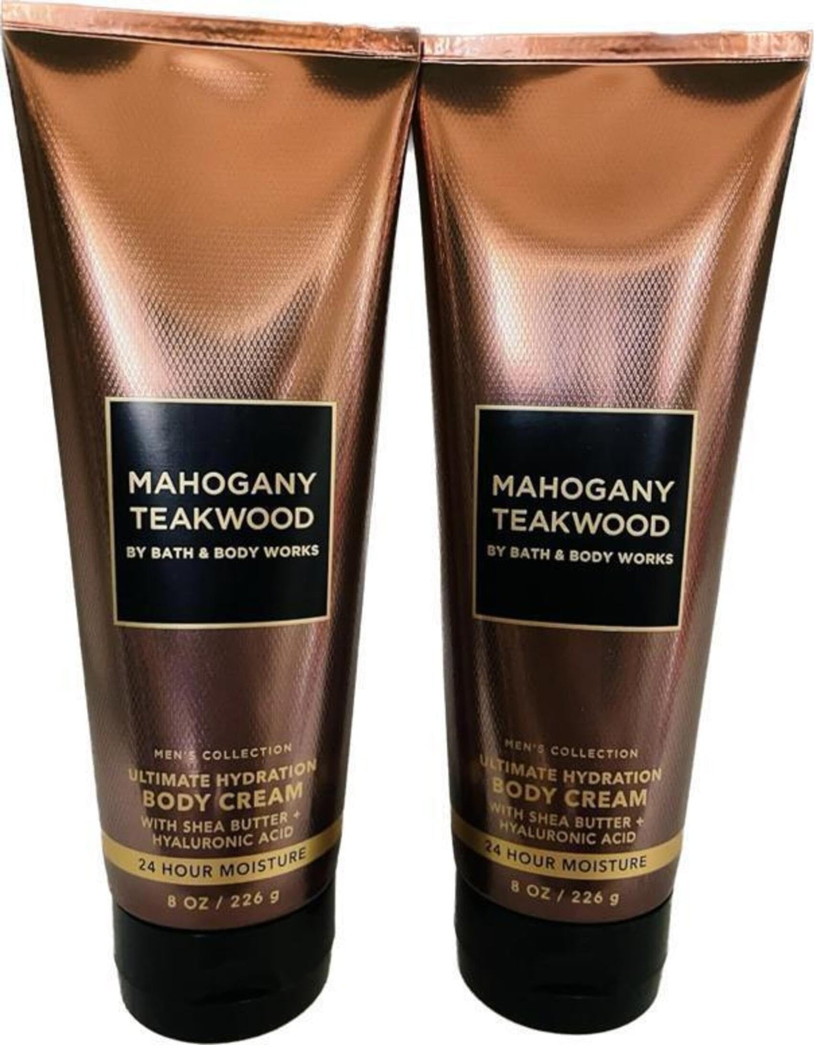 Bath and Body Mahogany Teakwood Cream Ultimate Hydration Mens Collection 8 Oz 2 Pack