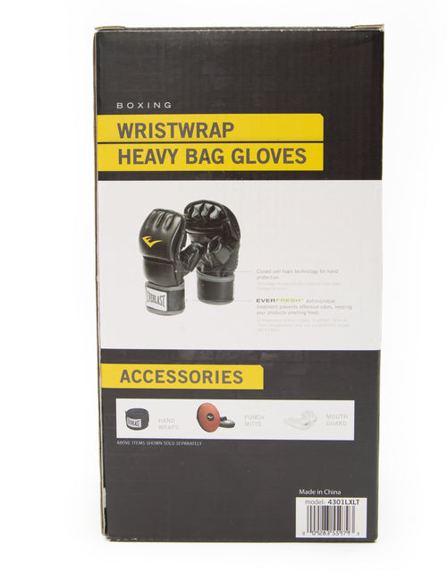 Load image into Gallery viewer, Wrist Wrap Heavy Bag Gloves, S/M, Black – for Mitts, Reflex &amp; Bag Training
