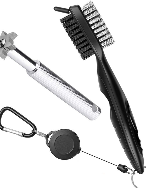 Load image into Gallery viewer, Golf Groove Sharpener Tool, Golf Club Groove Sharpener and Retractable Golf Club Brush, for Golfers, Practical Sharp and Clean Kits for All Golf Irons
