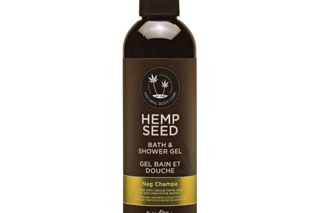 Earthly Body Hemp Seed Bath & Shower Gel Nag Champa Scent - 8 fl. oz. - Nourishes Dry and Sensitive Skin - Non-Greasy Nutrient-Rich - Vegan Cruelty Free