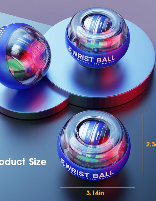 Load image into Gallery viewer, Wrist Trainer Ball Auto-Start Wrist Strengthener Gyroscopic Forearm Exerciser Gyro Ball for Strengthen Arms, Fingers, Wrist Bones and Muscles
