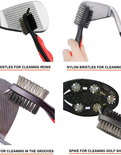 Load image into Gallery viewer, Golf Groove Sharpener Tool, Golf Club Groove Sharpener and Retractable Golf Club Brush, for Golfers, Practical Sharp and Clean Kits for All Golf Irons
