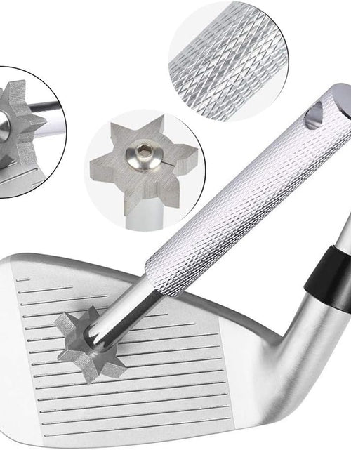 Load image into Gallery viewer, Golf Groove Sharpener Tool, Golf Club Groove Sharpener and Retractable Golf Club Brush, for Golfers, Practical Sharp and Clean Kits for All Golf Irons
