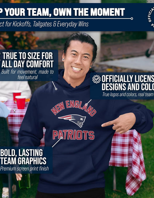 Load image into Gallery viewer, NFL Gameday Adult Hooded Sweatshirt, Pro Football Fleece Hoodie Pullover Sweatshirt
