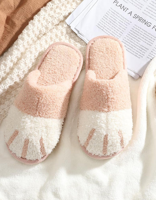 Load image into Gallery viewer, Cute Animal Slippers for Women Indoor Outdoor Memory Foam House Slippers Soft Warm Cozy Fuzzy Bedroom Non-Slip Shoes Christmas Gift Ladies Slippers
